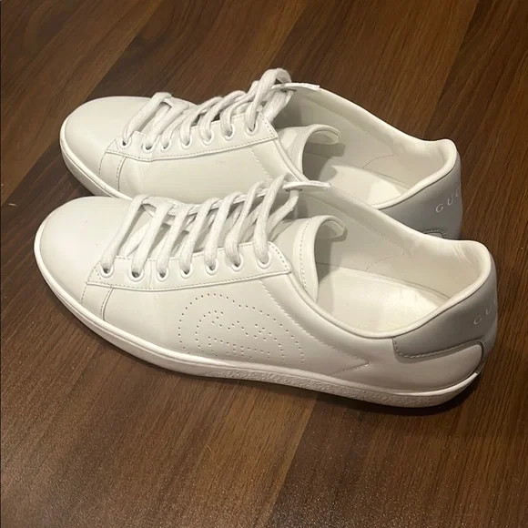 Gucci Ace Sneakers - White/Silver - Picture 1 of 8